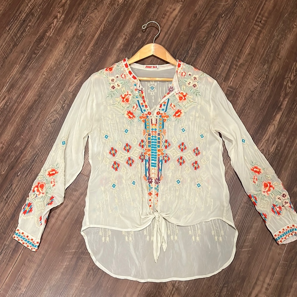 Johnny Was Aztec Top